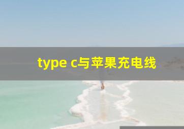 type c与苹果充电线